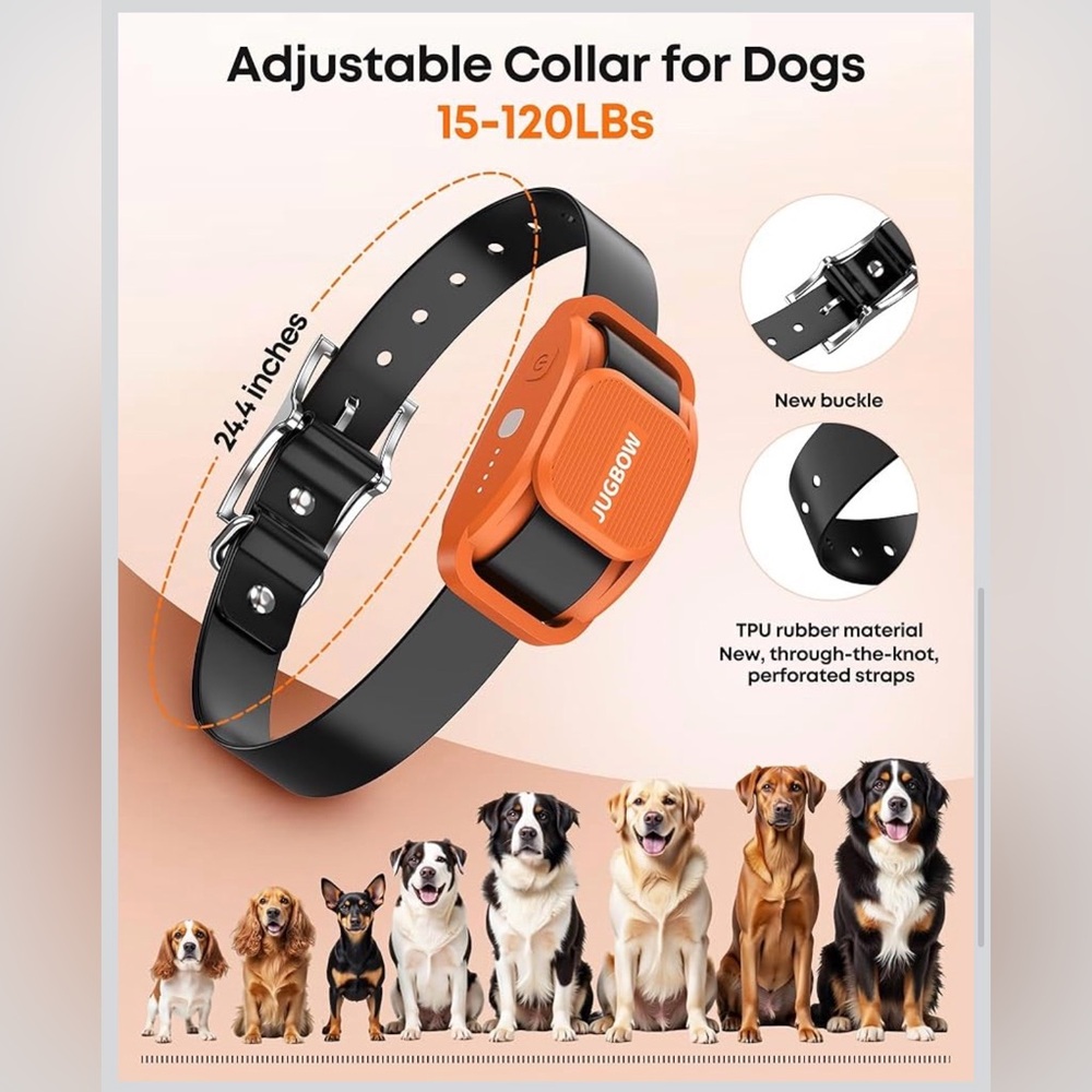 Jugbow Rechargeable Shock Training Collar for 15-120lb Dogs - NEW - Picture 5 of 10